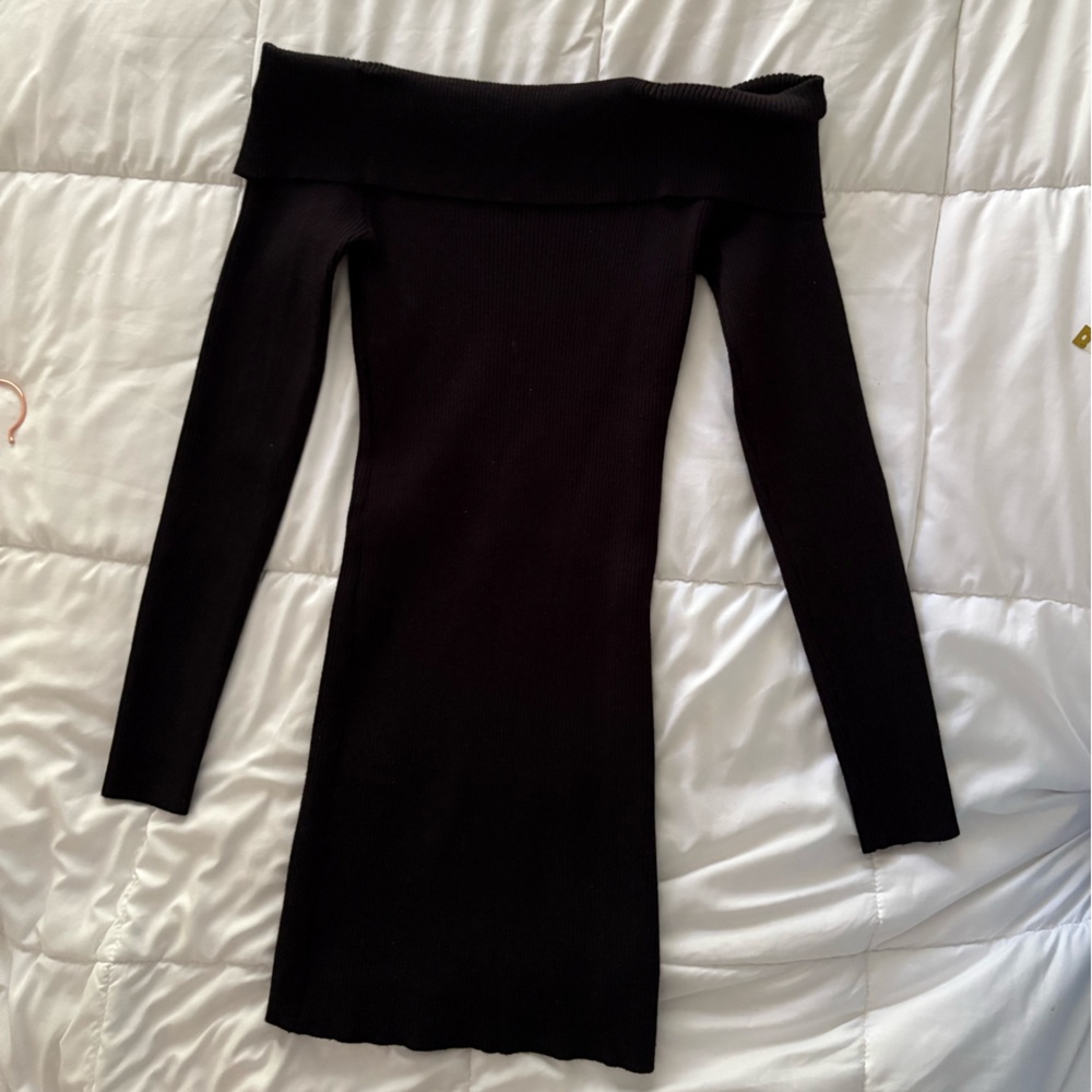 Black sweater dress